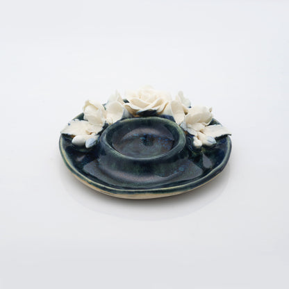 Classic Floral Tea Light Candle Holder