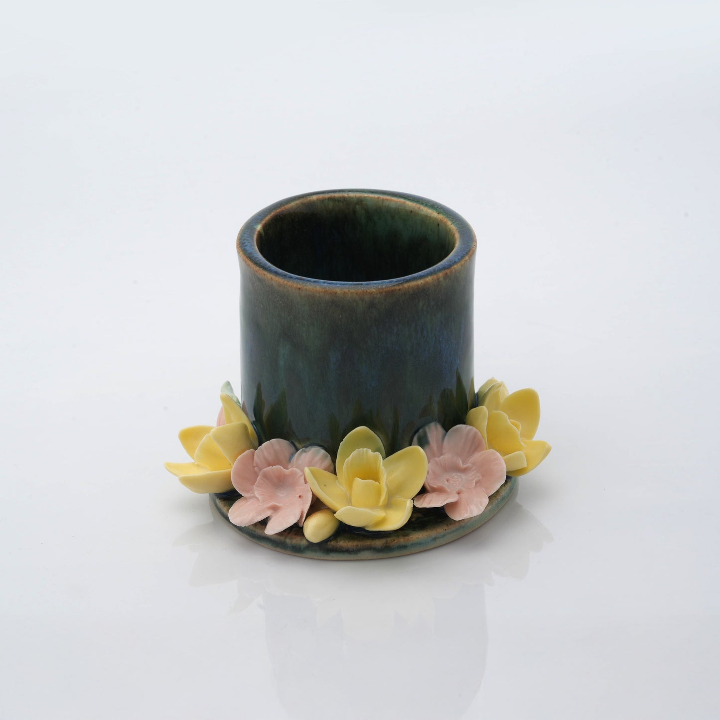 Rustic Cylindrical Tea Light Candle Holder