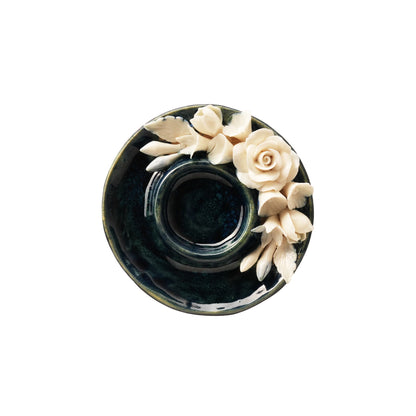Classic Floral Tea Light Candle Holder
