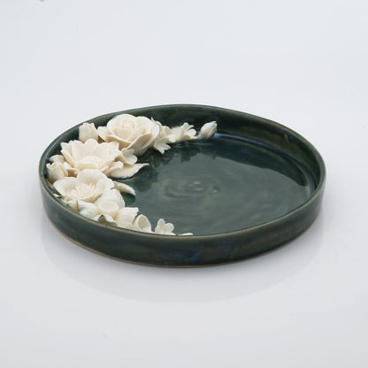 White Flowers Pooja Thali
