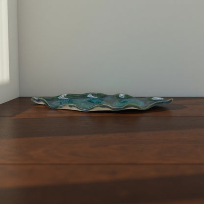 Leaf-Shaped Crystal & Oil Holder