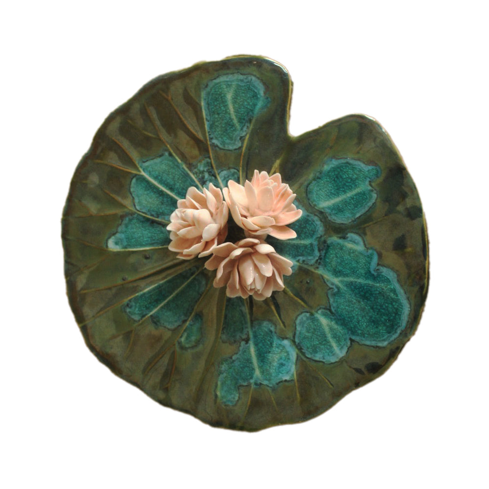 Trio Blossoms Wall Flower Plate