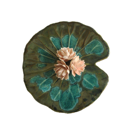 Trio Blossoms Wall Flower Plate