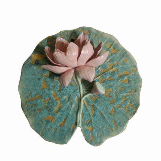Brahma Kamal Blush Wall Flower Plate
