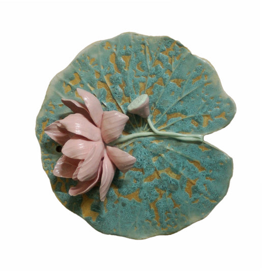 Brahma Kamal Blush Wall Flower Plate