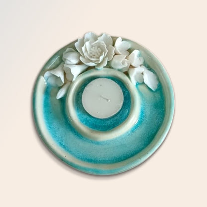 Classic Floral Tea Light Candle Holder