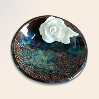 Rose Flower Crystal & Oil Holder