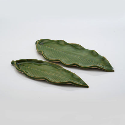 Leaf-Shaped Crystal & Oil Holder