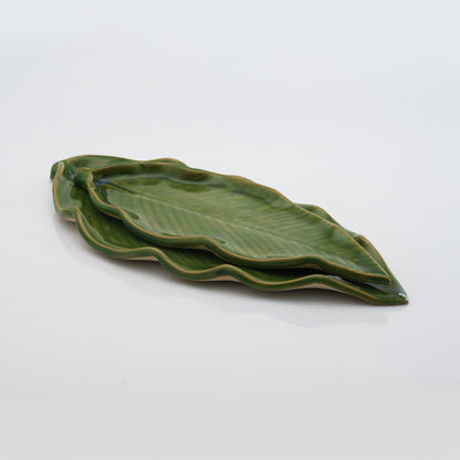 Leaf-Shaped Crystal & Oil Holder