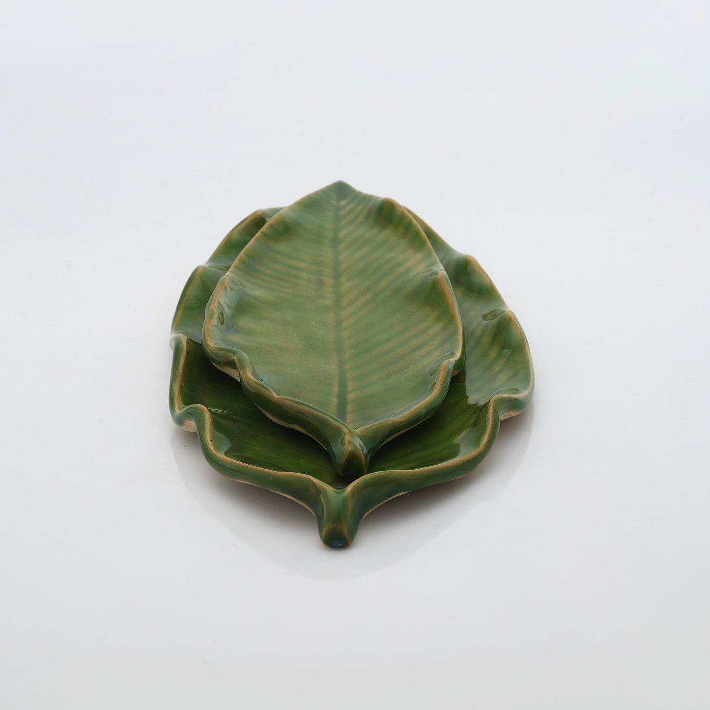 Leaf-Shaped Crystal & Oil Holder