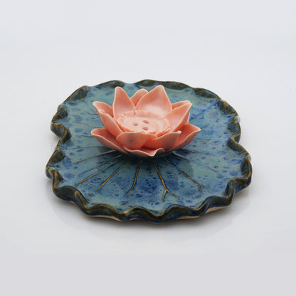 Half Lotus Plate Incense Holder