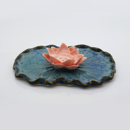 Half Lotus Plate Incense Holder