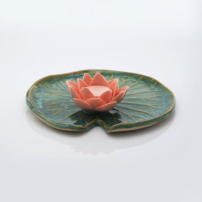 Lotus Leaf Tea Light Candle Holder
