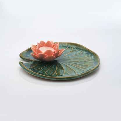 Lotus Leaf Tea Light Candle Holder