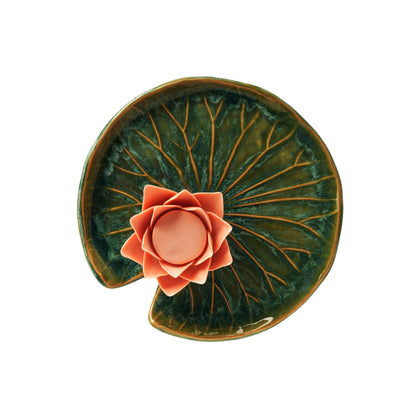 Lotus Leaf Tea Light Candle Holder