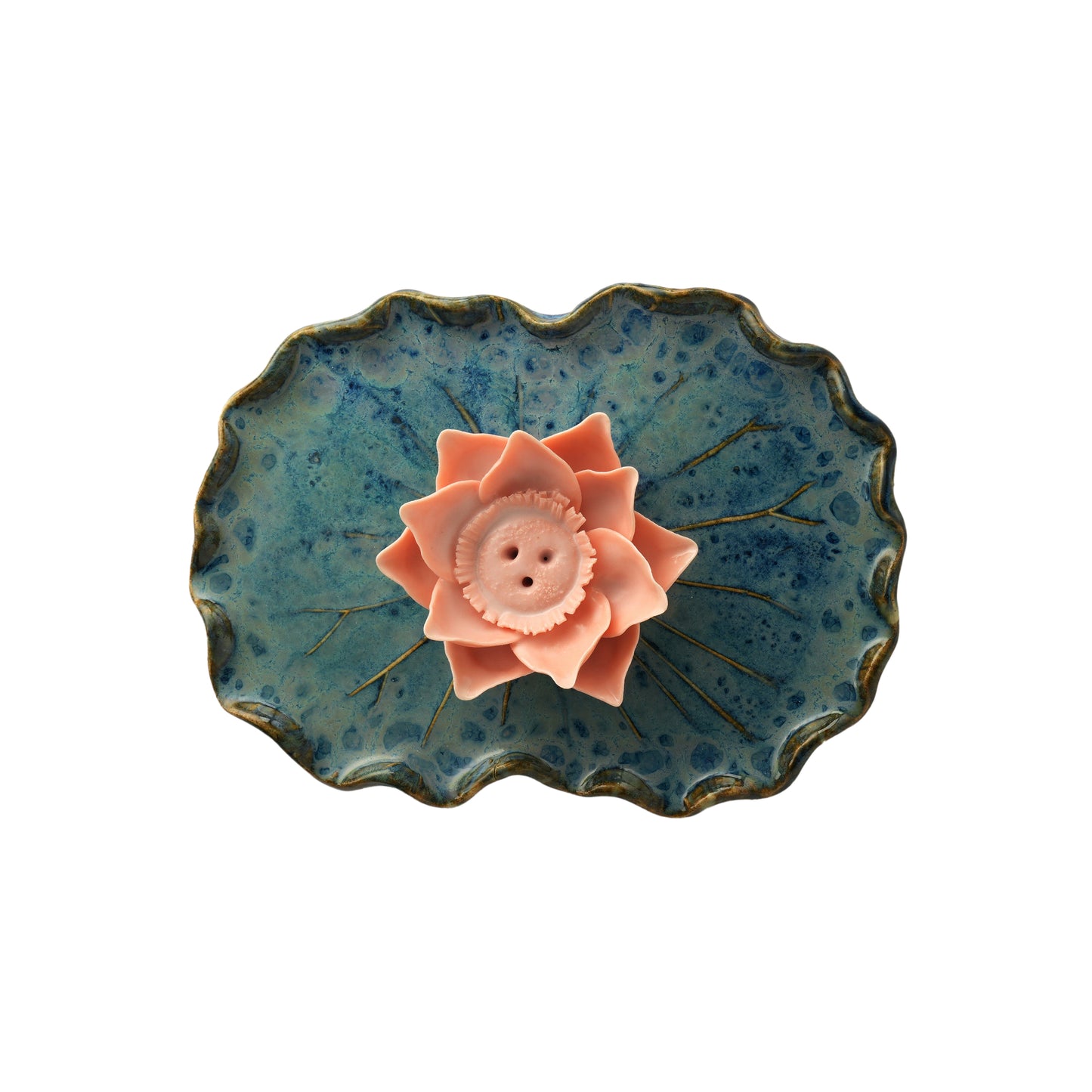 Half Lotus Plate Incense Holder