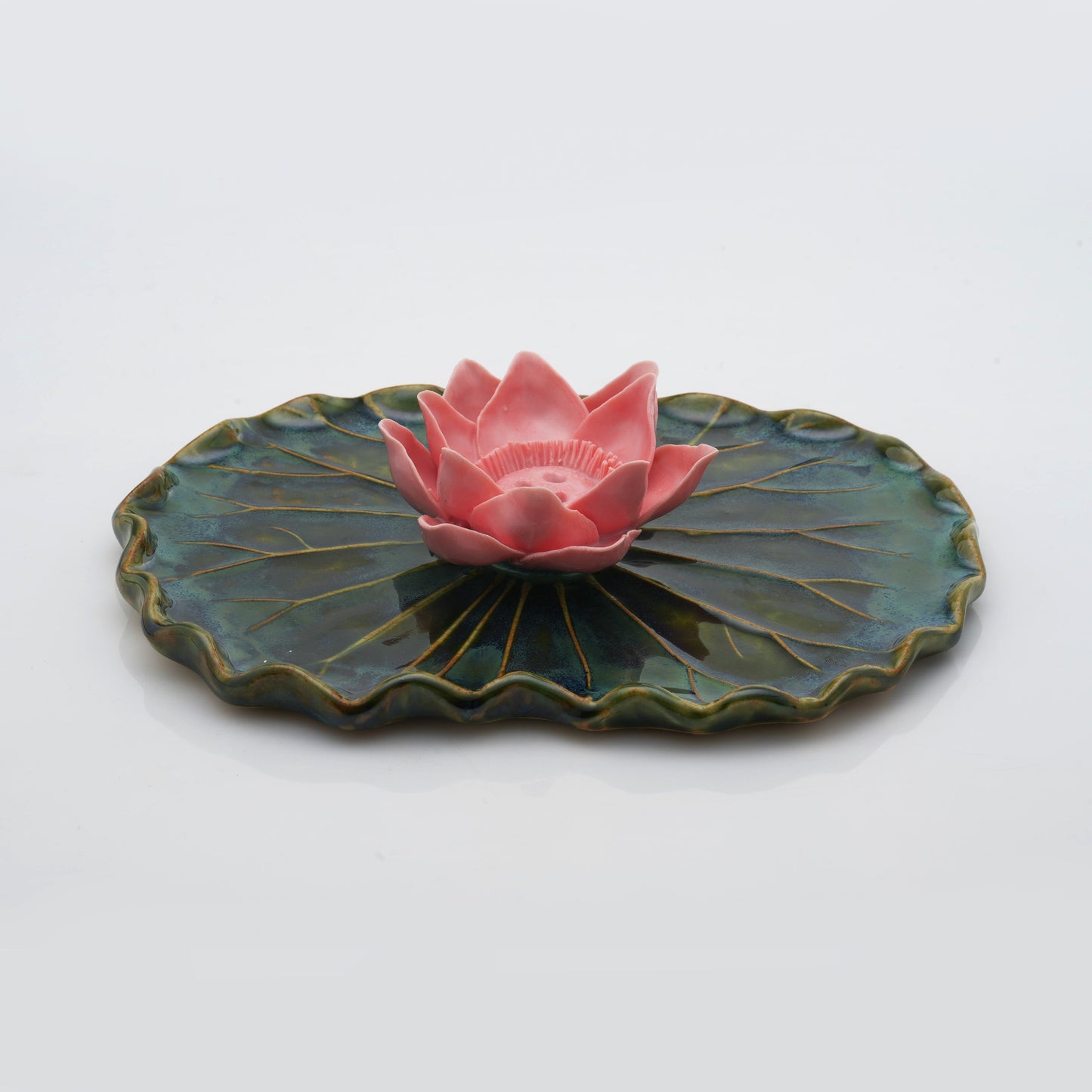 Half Lotus Plate Incense Holder