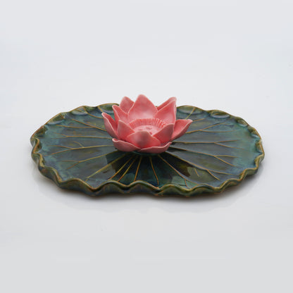 Half Lotus Plate Incense Holder