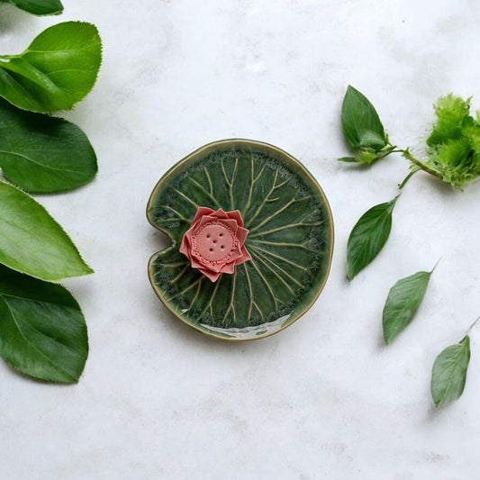 Full Lotus Plate Incense Holder