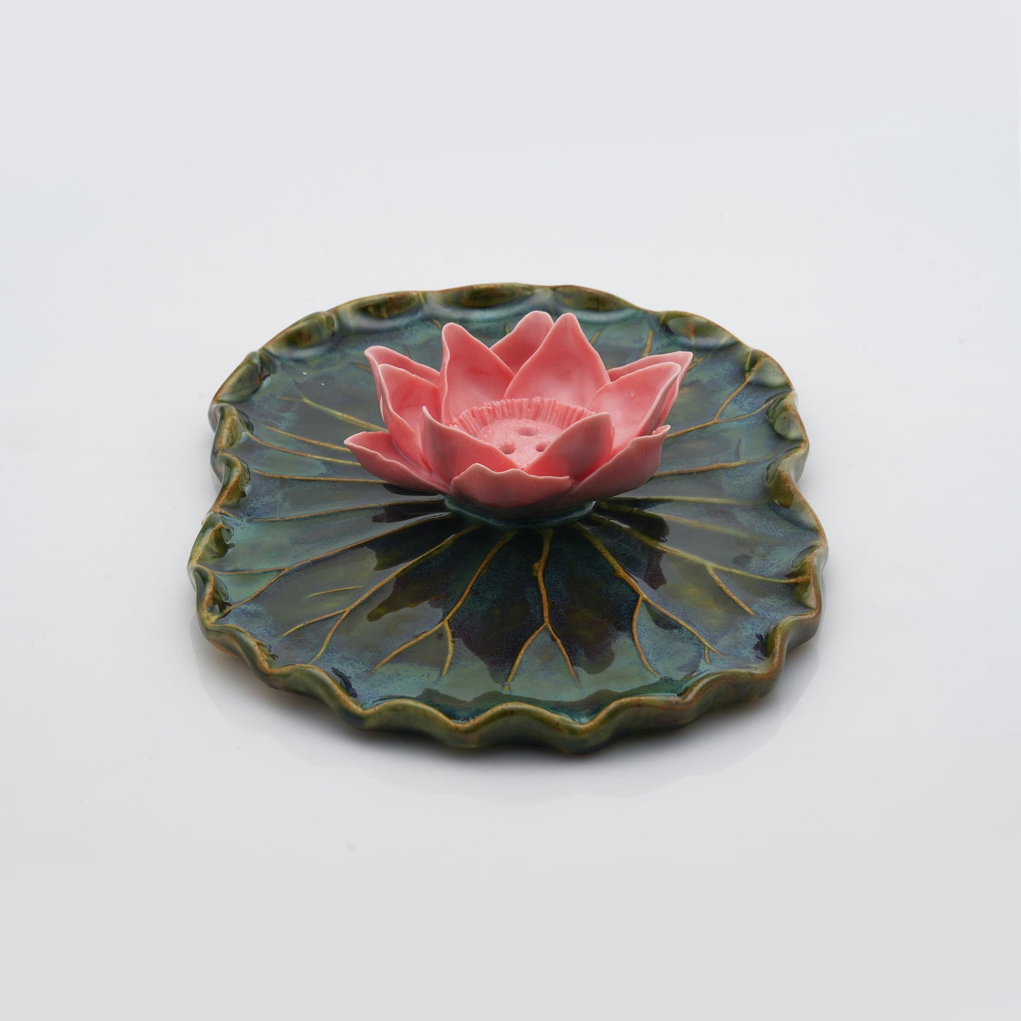 Half Lotus Plate Incense Holder