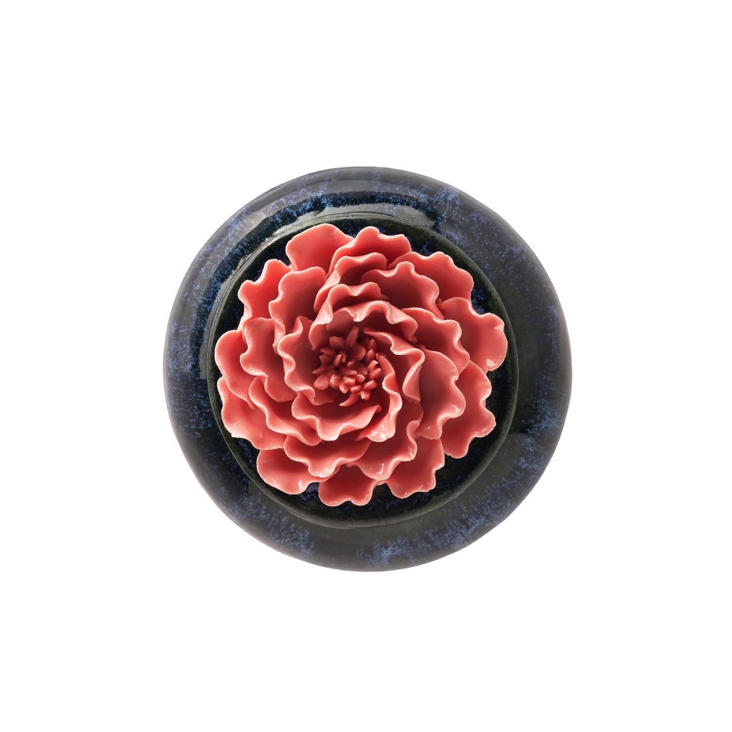 Peony Flower Round Candle Jar