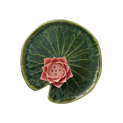 Full Lotus Plate Incense Holder