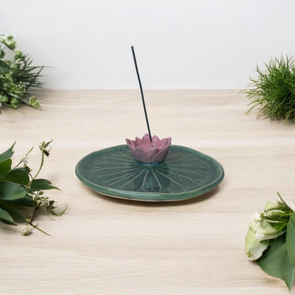 Full Lotus Plate Incense Holder