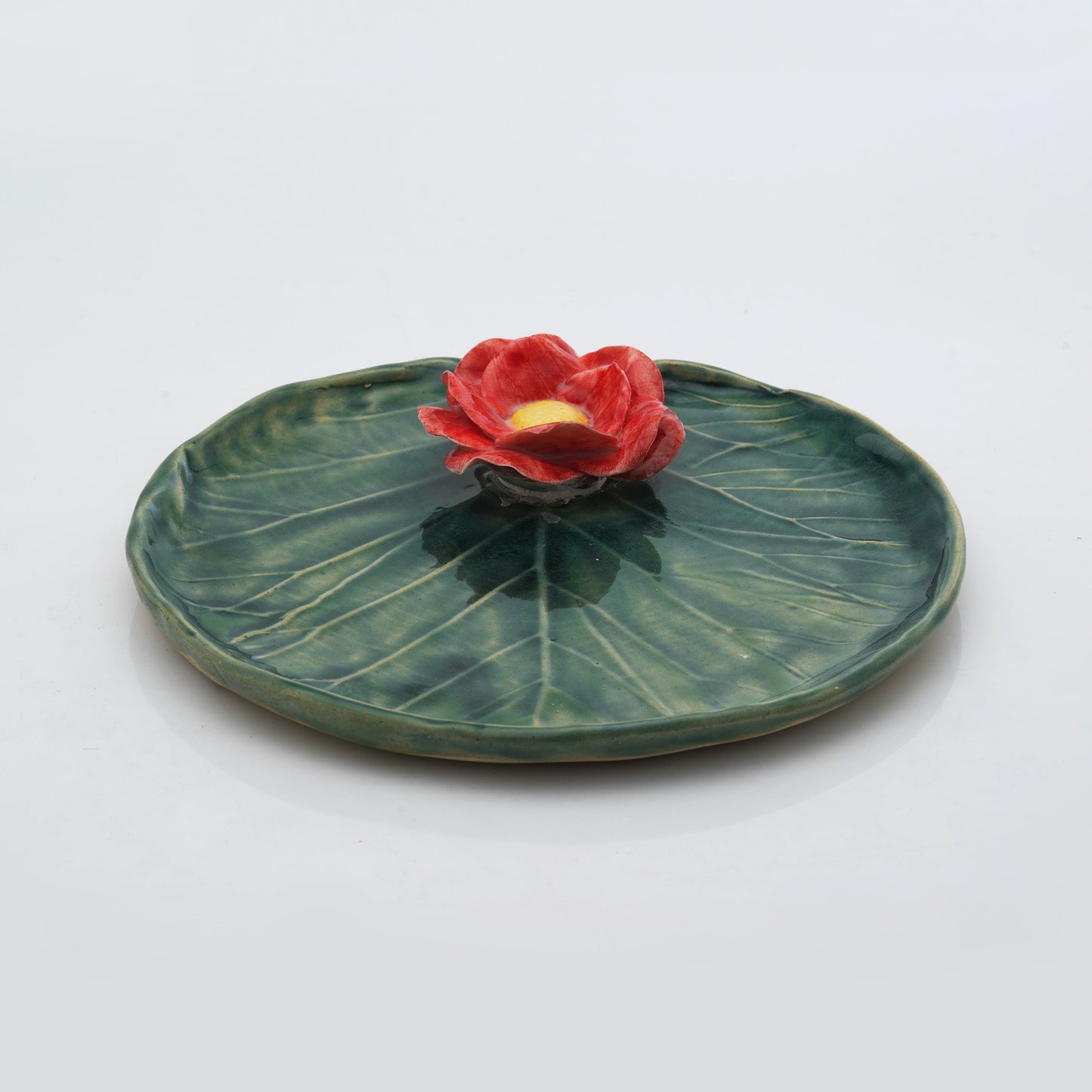 Poppy Flowers Pooja Thali