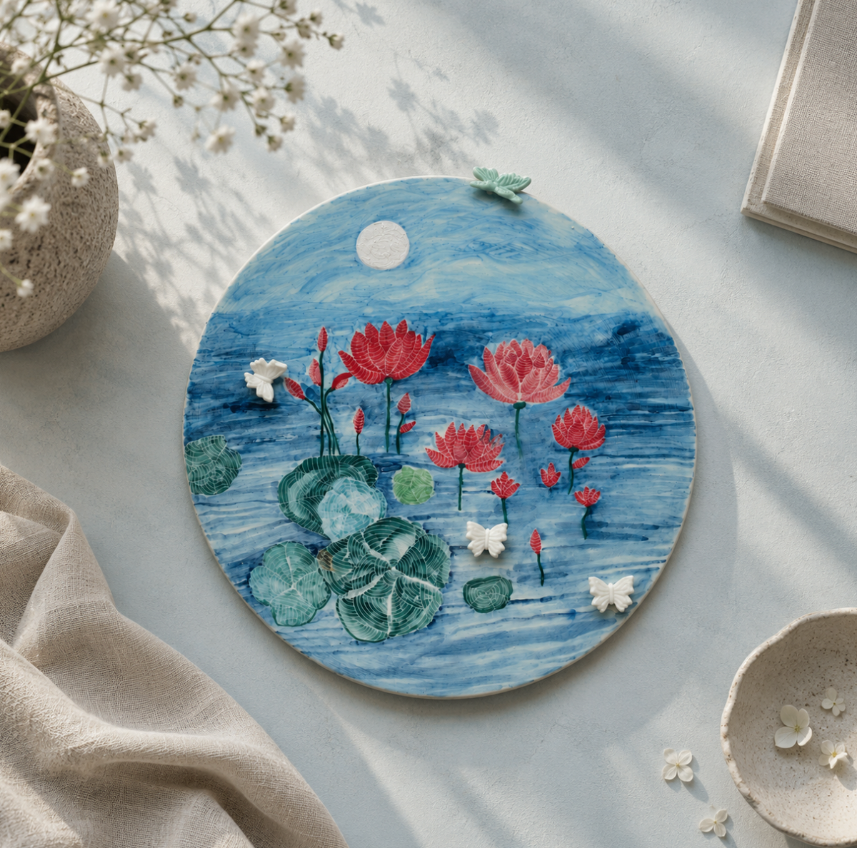Floral Perch Wall Plate