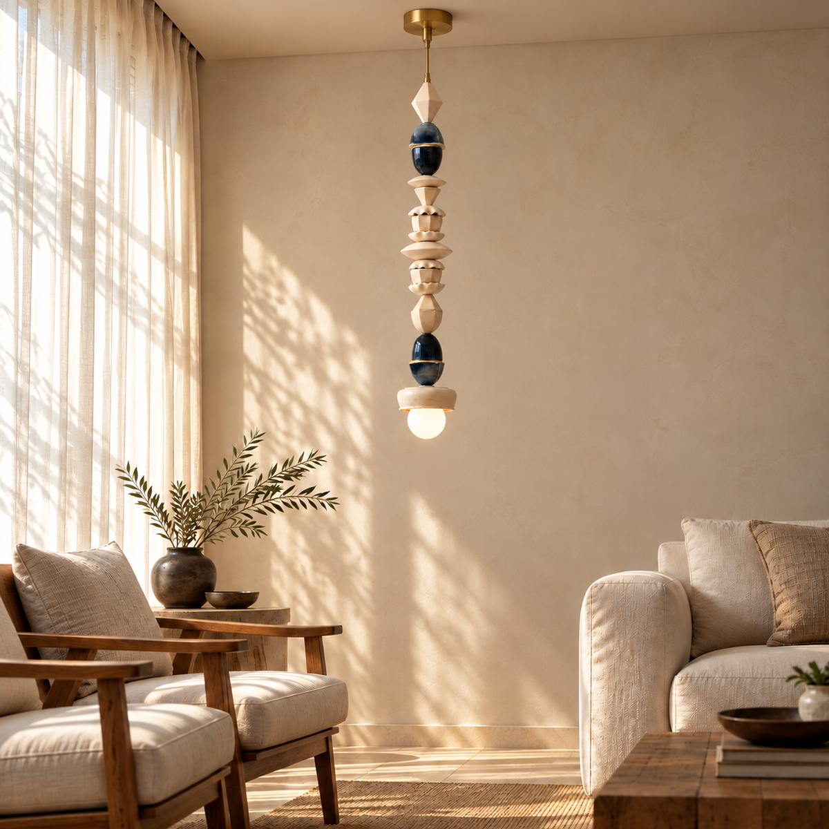 Celestine Totem Pendant Lamp – Padmehum Studio India