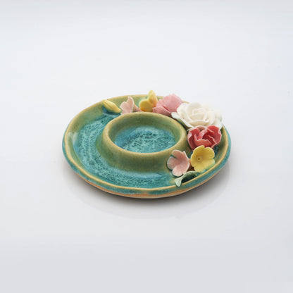 Classic Floral Tea Light Candle Holder
