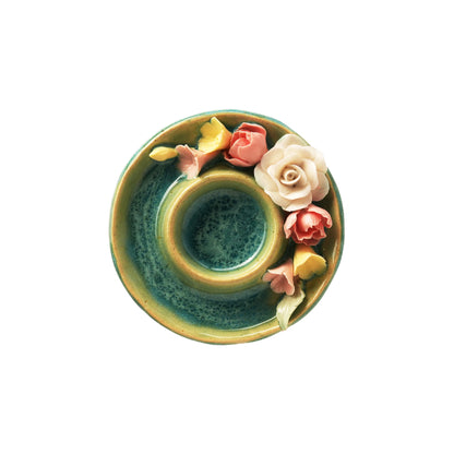 Classic Floral Tea Light Candle Holder
