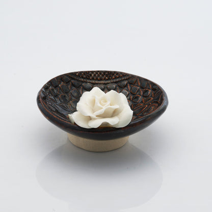 Rose Flower Crystal & Oil Holder