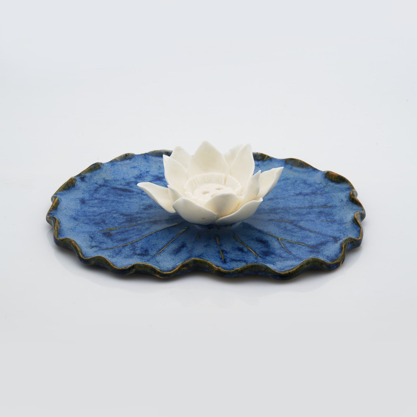 Half Lotus Plate Incense Holder