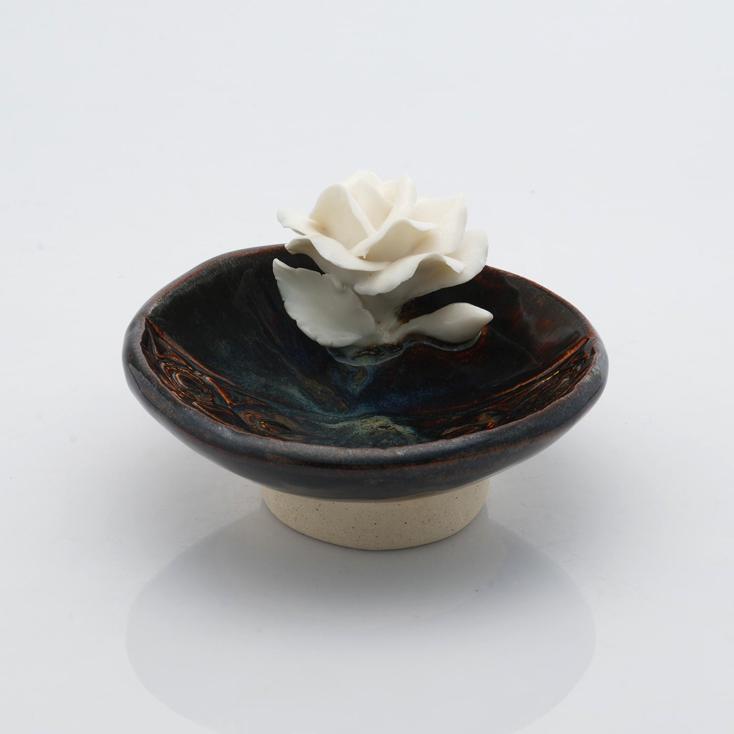 Rose Flower Crystal & Oil Holder