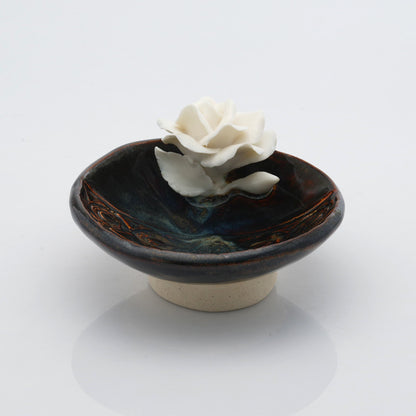 Rose Flower Crystal & Oil Holder