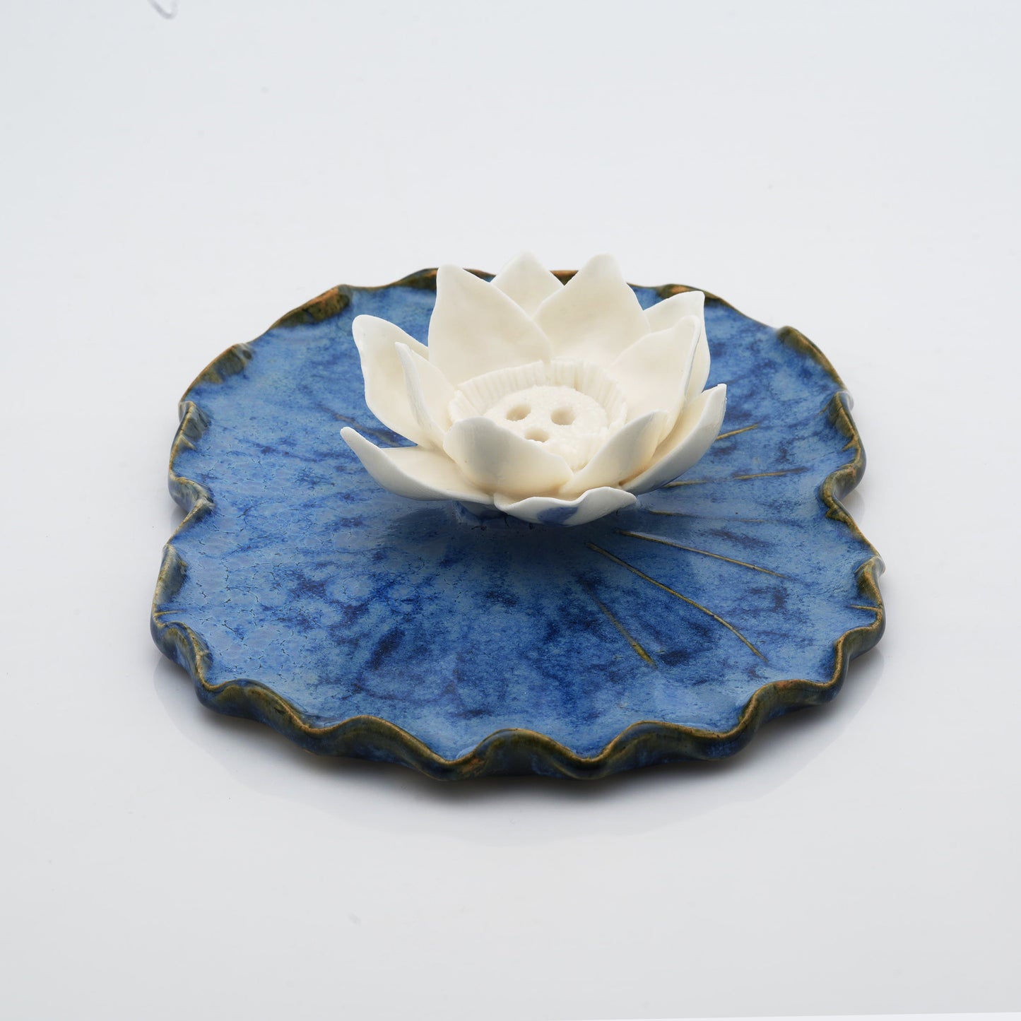 Half Lotus Plate Incense Holder