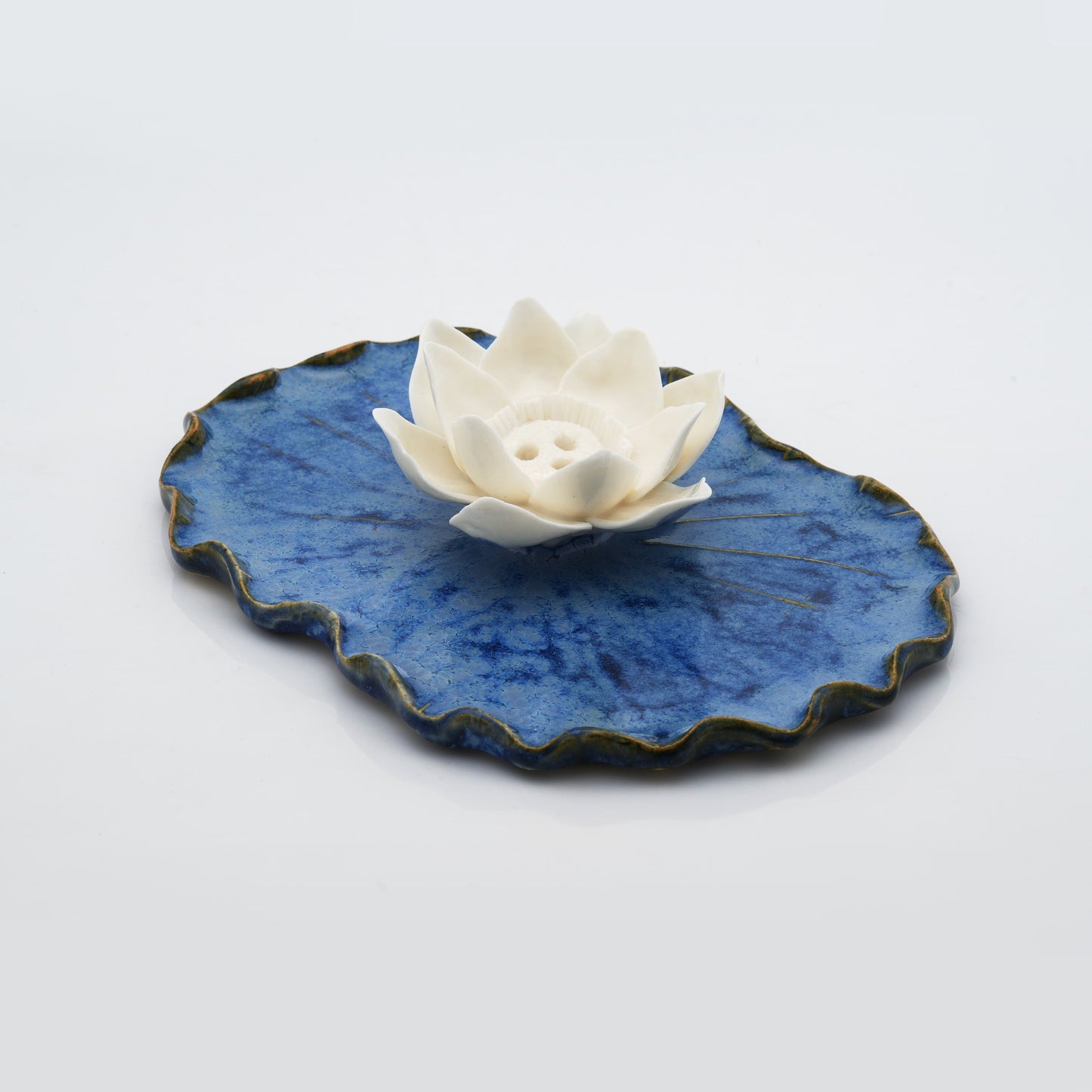 Half Lotus Plate Incense Holder