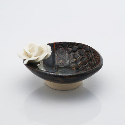 Rose Flower Crystal & Oil Holder