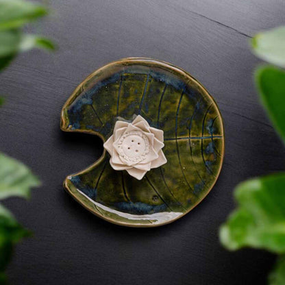 Full Lotus Plate Incense Holder