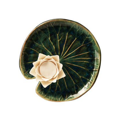 Lotus Leaf Tea Light Candle Holder