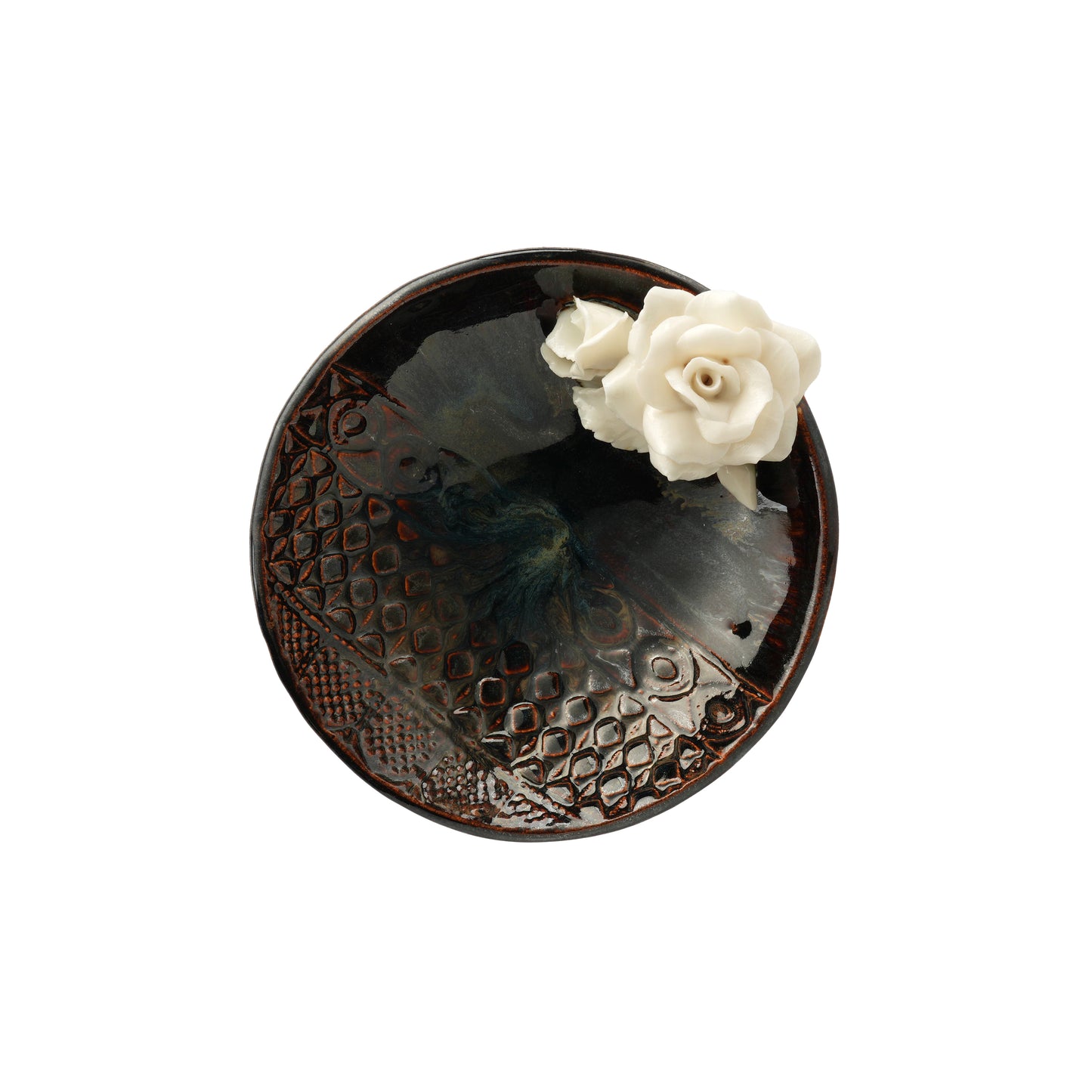 Rose Flower Crystal & Oil Holder