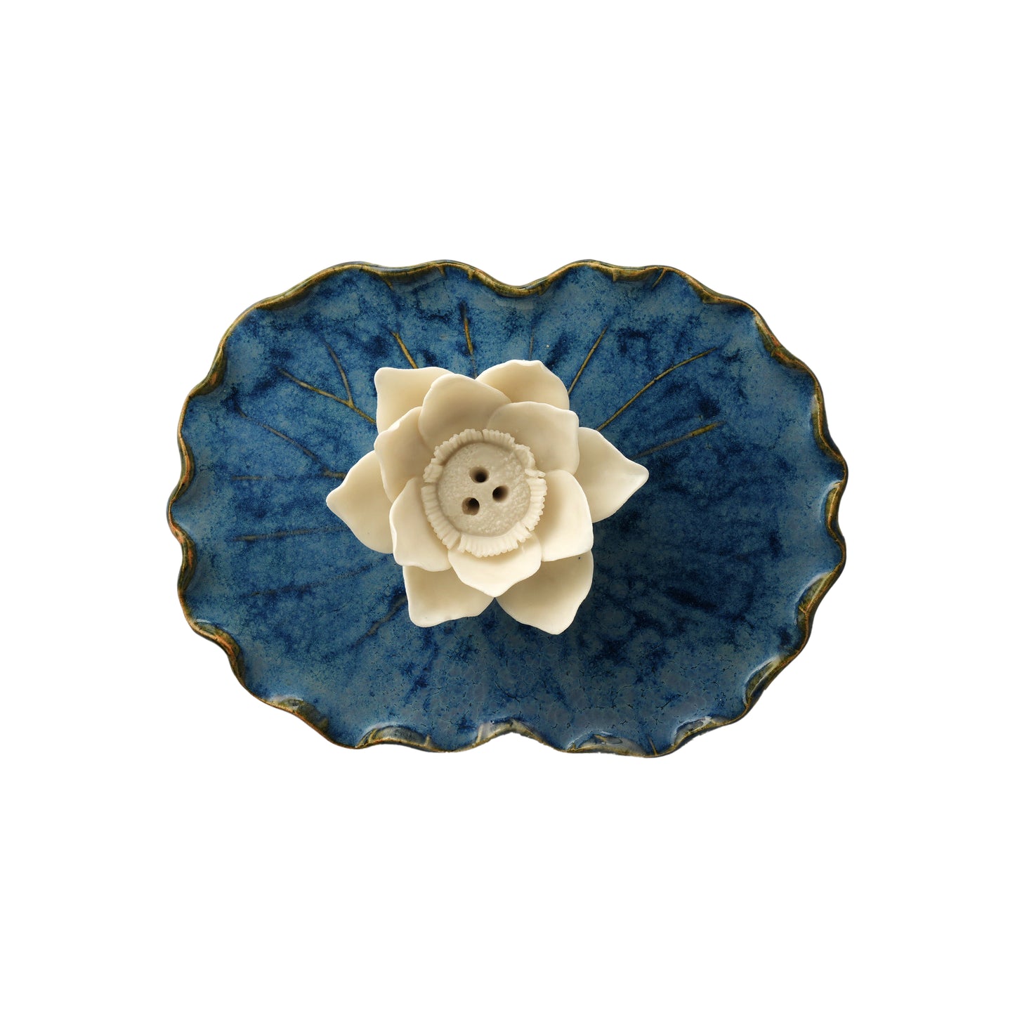 Half Lotus Plate Incense Holder