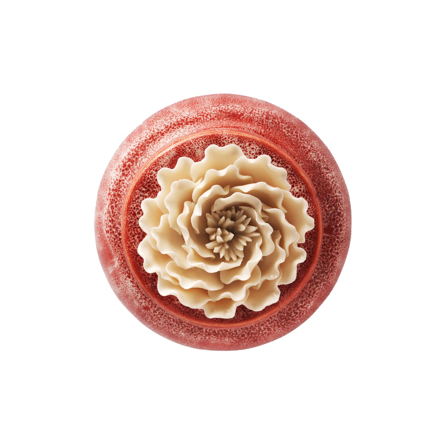 Peony Flower Round Candle Jar