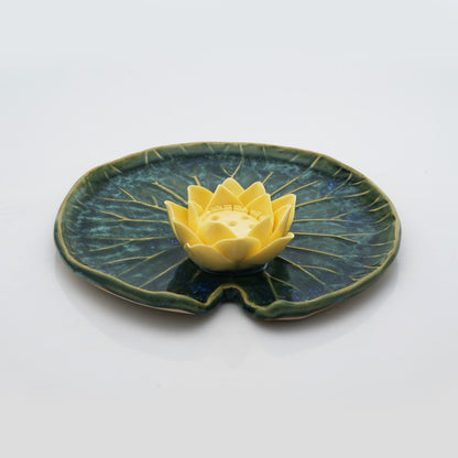 Full Lotus Plate Incense Holder