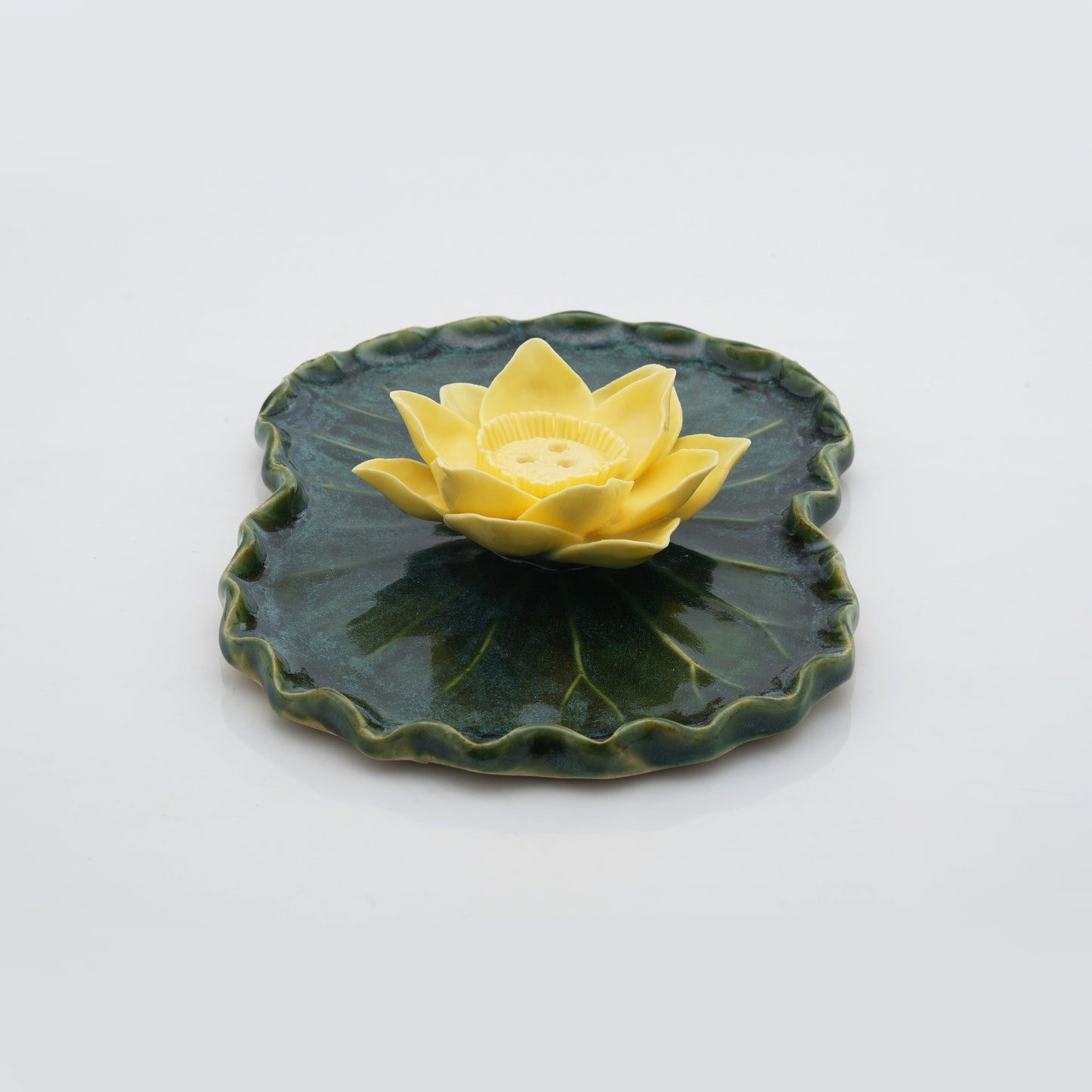 Half Lotus Plate Incense Holder