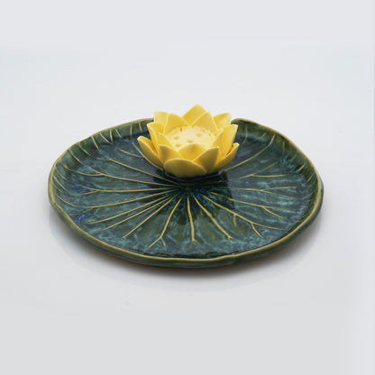Full Lotus Plate Incense Holder