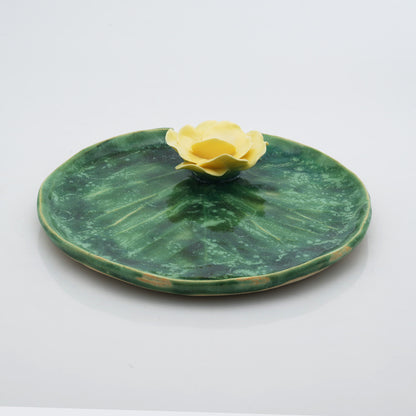 Poppy Flowers Pooja Thali