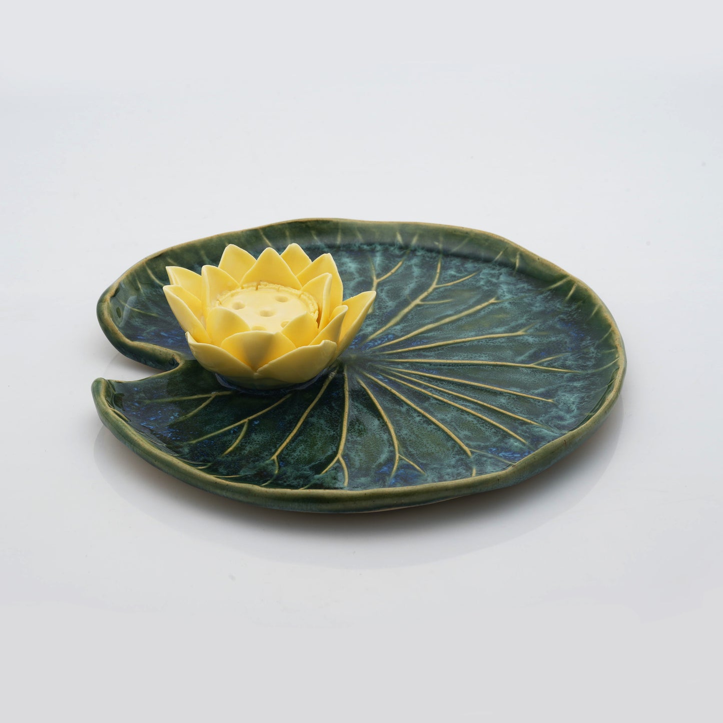 Full Lotus Plate Incense Holder