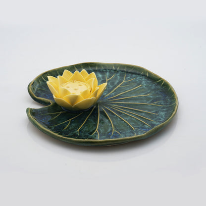Full Lotus Plate Incense Holder
